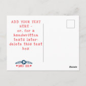 Carte Postale Drapeau américain Patriotique Fête du Travail Invi (Dos)