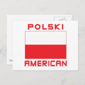 Carte Postale Drapeau américain Polski (Devant / Derrière)