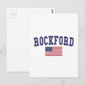 Carte Postale Drapeau américain Rockford (Devant / Derrière)