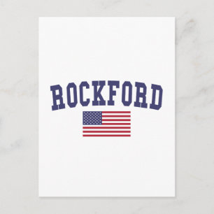 Carte Postale Drapeau américain Rockford