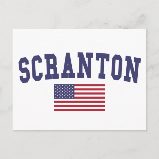 Carte Postale Drapeau américain Scranton (Devant)