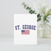 Carte Postale Drapeau américain St. George (Debout devant)