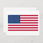 Carte Postale Drapeau Américain USA (Devant / Derrière)