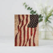 Carte Postale Drapeau Américain Vintage USA (Debout devant)