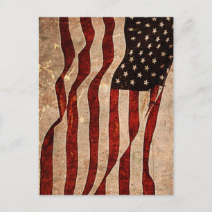 Carte Postale Drapeau américain vintage USA