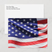 Carte Postale Drapeau américain Want (Devant / Derrière)