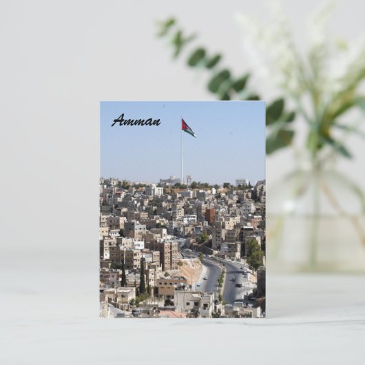 Carte Postale drapeau amman (Debout devant)