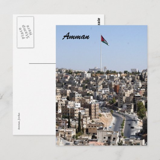 Carte Postale drapeau amman (Devant / Derrière)