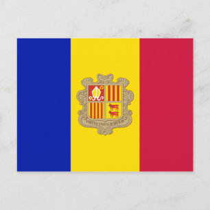 Carte postale drapeau Andorre