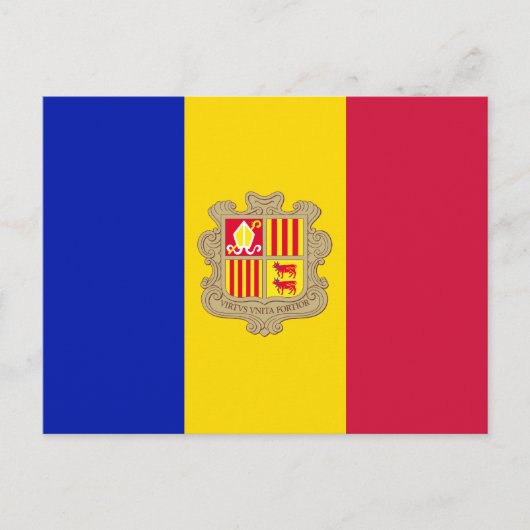 Carte postale drapeau Andorre (Devant)