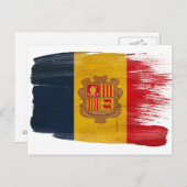 Carte postale drapeau Andorre (Devant / Derrière)