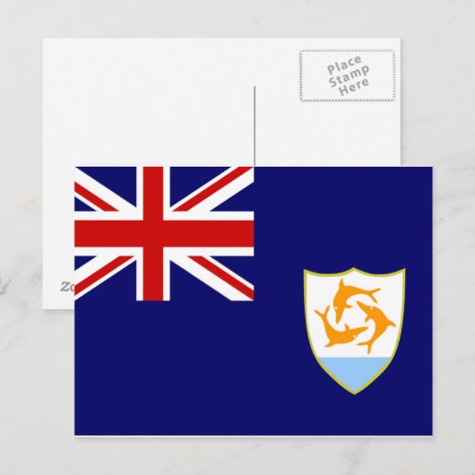 Carte Postale Drapeau Anguilla (Devant / Derrière)
