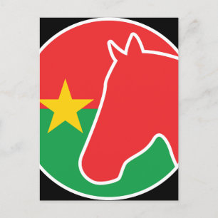 Carte Postale Drapeau animal national Burkinabé