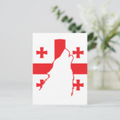 Carte Postale Drapeau animal national géorgien Wolf (Debout devant)