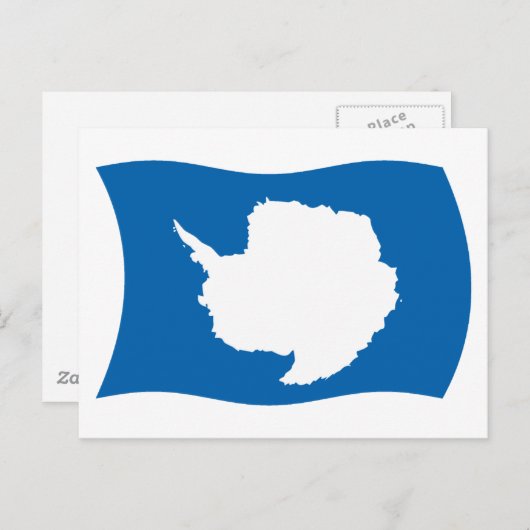 Carte postale Drapeau Antarctique (Devant / Derrière)