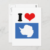 Carte Postale Drapeau Antarctique (Devant / Derrière)