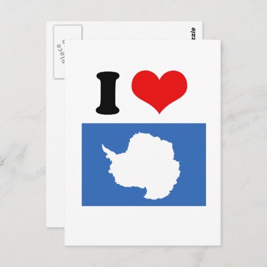 Carte Postale Drapeau Antarctique (Devant / Derrière)