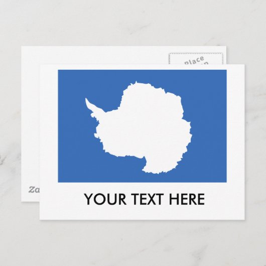 Carte Postale Drapeau Antarctique (Devant / Derrière)