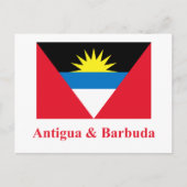 Carte Postale Drapeau Antigua-et-Barbuda avec nom (Devant)