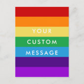 Carte Postale drapeau arc-en-ciel (Devant)