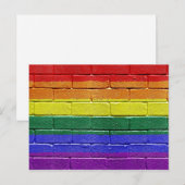 Carte Postale drapeau arc-en-ciel (Devant / Derrière)