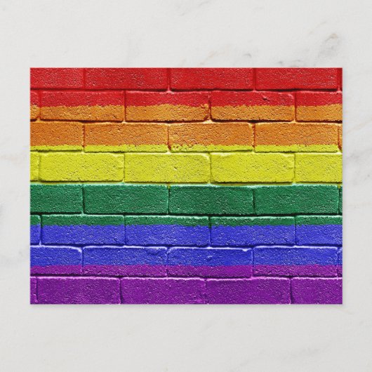 Carte Postale drapeau arc-en-ciel (Devant)