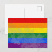 Carte Postale Drapeau arc-en-ciel (Devant / Derrière)