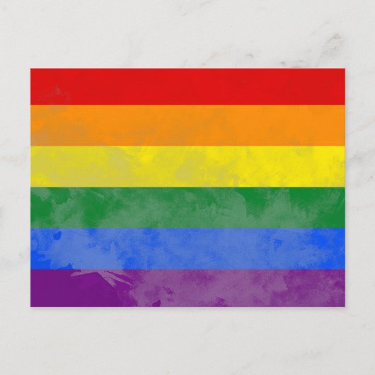 Carte Postale Drapeau arc-en-ciel (Devant)