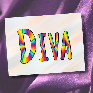 Carte Postale Drapeau arc-en-ciel Gay pride DIVA Fabrique LGBT L
