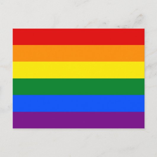 Carte Postale Drapeau arc-en-ciel LGBT (Devant)
