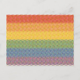 Carte Postale Drapeau arc-en-ciel Pop Art