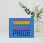 Carte Postale Drapeau arc-en-ciel PRIDE (Debout devant)