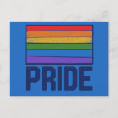 Carte Postale Drapeau arc-en-ciel PRIDE (Devant)