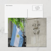 Carte Postale drapeau argentin (Devant / Derrière)
