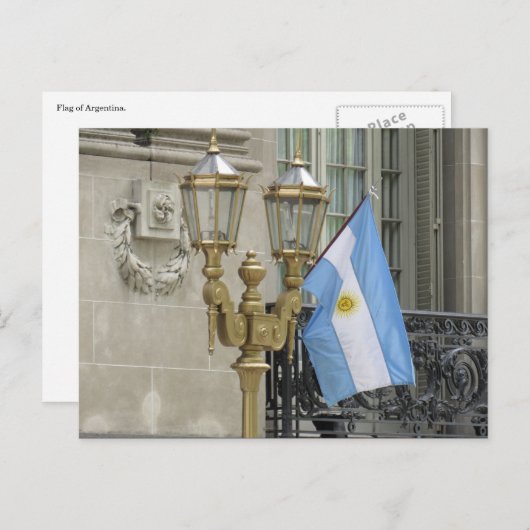 Carte Postale drapeau argentin (Devant / Derrière)
