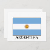 Carte Postale Drapeau argentin (Devant / Derrière)