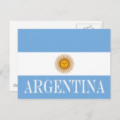 Carte Postale Drapeau argentin Bandera De Argentina (Devant / Derrière)