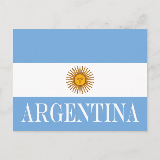 Carte Postale Drapeau argentin Bandera De Argentina (Devant)