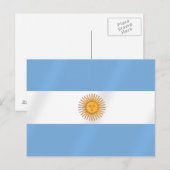 Carte Postale Drapeau argentin d'Argentine Albicelestes Cadeaux (Devant / Derrière)