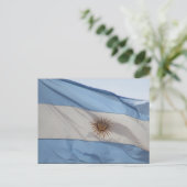 Carte Postale drapeau argentine (Debout devant)