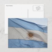 Carte Postale drapeau argentine (Devant / Derrière)