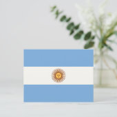 CARTE POSTALE DRAPEAU ARGENTINE (Debout devant)