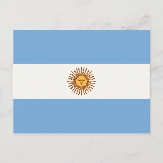 CARTE POSTALE DRAPEAU ARGENTINE (Devant)