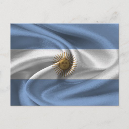 Carte Postale Drapeau Argentine (Devant)