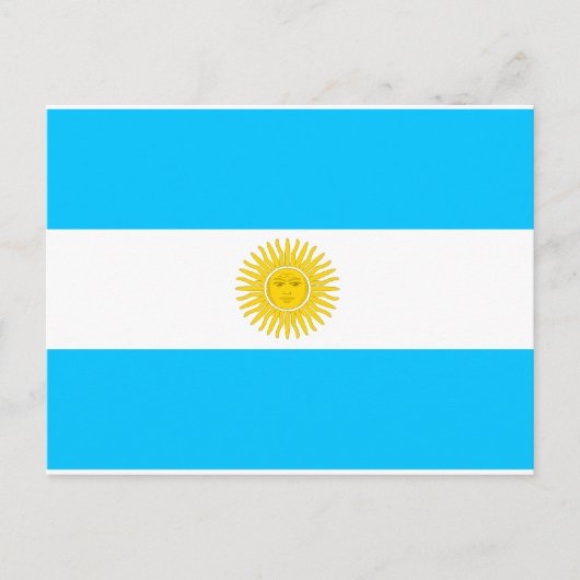 Carte Postale Drapeau Argentine (Devant)