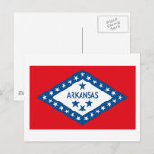 Carte postale Drapeau Arkansas (Devant / Derrière)