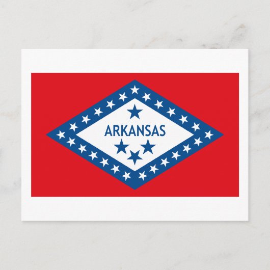 Carte postale Drapeau Arkansas (Devant)