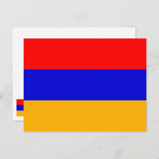 Carte Postale Drapeau arménien (Devant / Derrière)