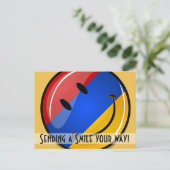 Carte Postale Drapeau arménien souriant (Debout devant)