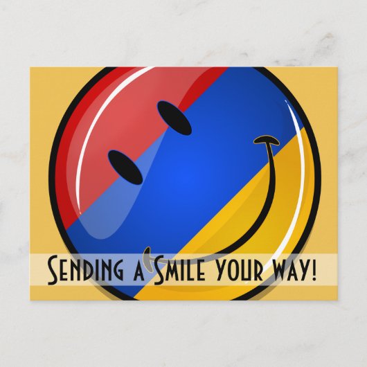 Carte Postale Drapeau arménien souriant (Devant)